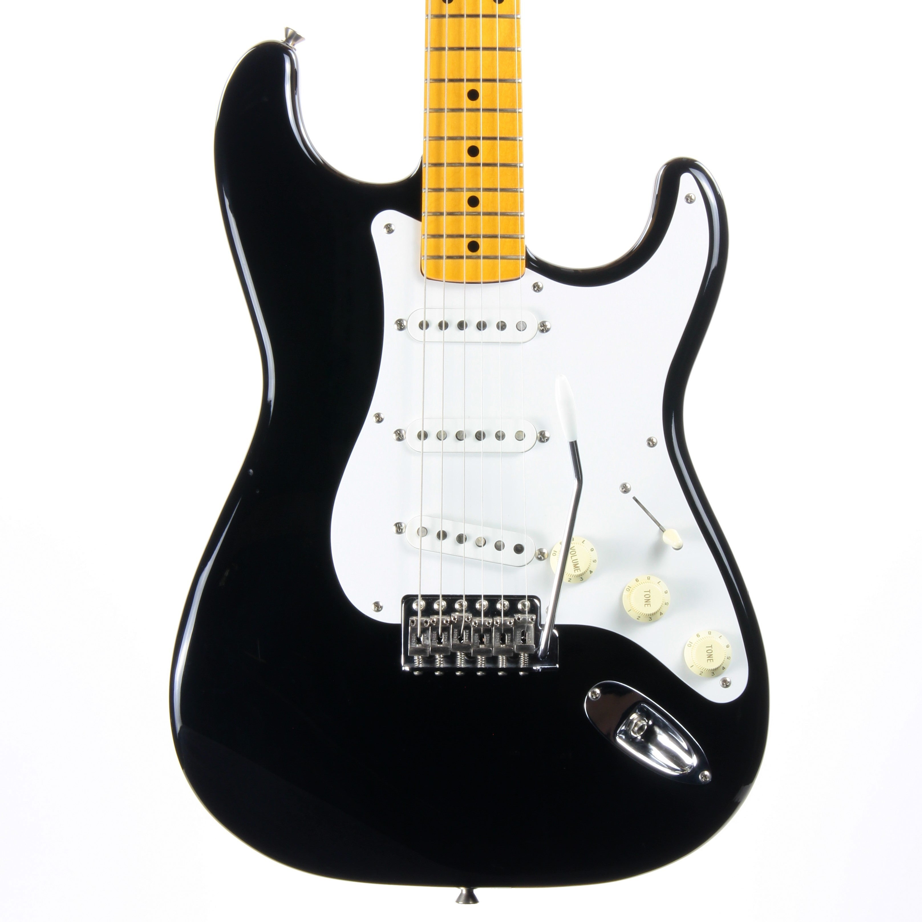 2004 Fender '57 Vintage Reissue Stratocaster Japan ST57 US - Black, USA  Pickups, Maple Neck CIJ Strat