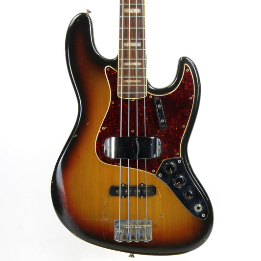 1970 Fender Jazz Bass Sunburst All-Original Vintage 4-Bolt Neck Rosewood Board, Block Inlays