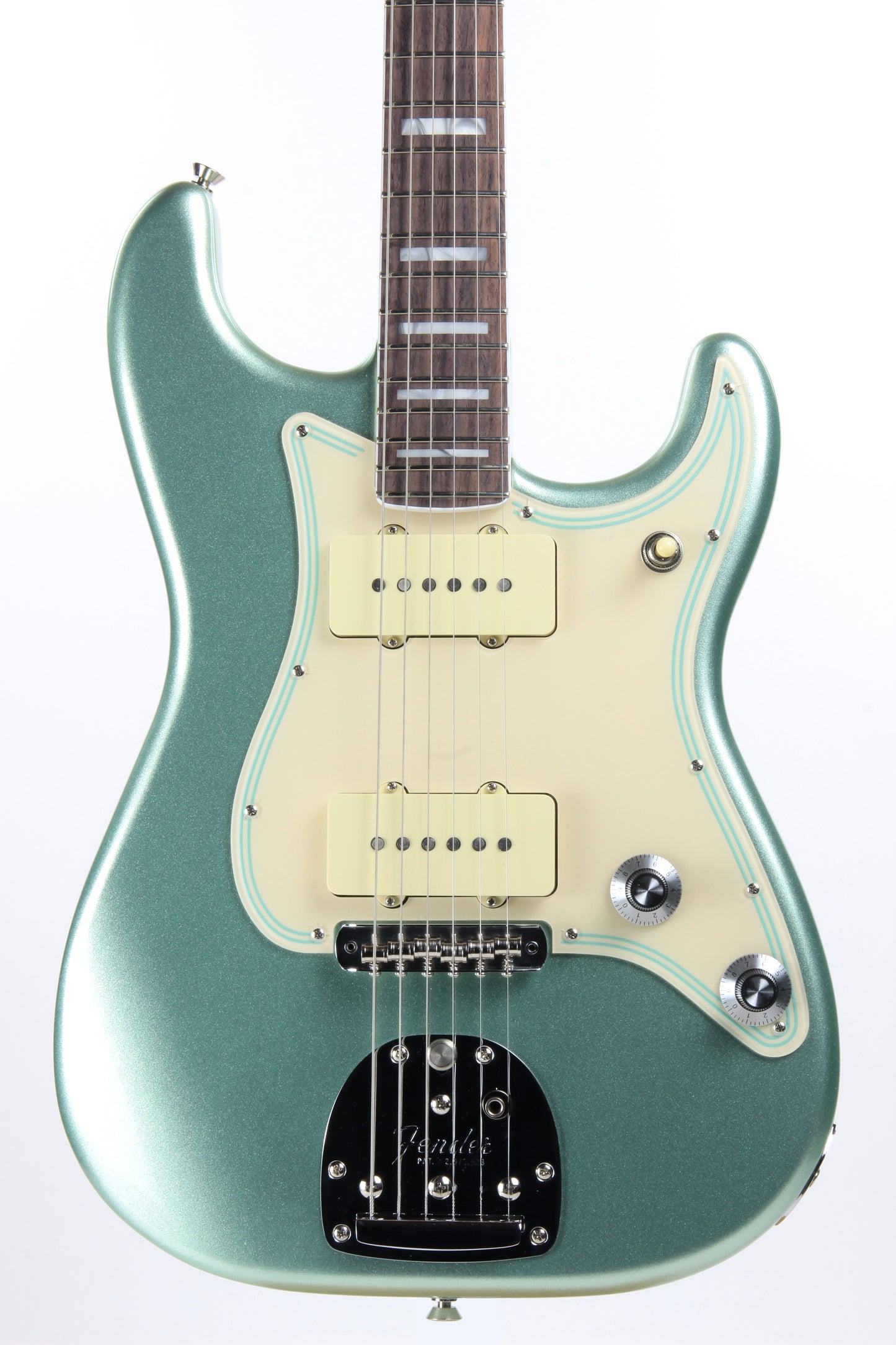 Fender American Jazz Stratocaster Strat Parallel Universe - USA Mystic Surf Green, Block Inlays, '65 Pure Vintage Pups, Matching H/S!