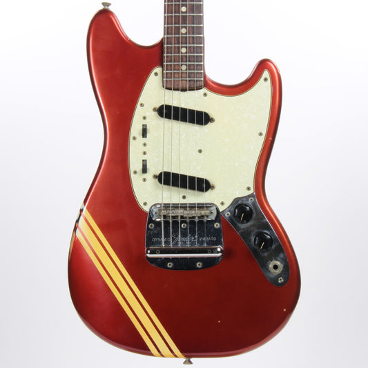 1969 Fender Mustang Competition Red w/ OHSC - Matching Headstock 1960's Offset Kurt Cobain Style!