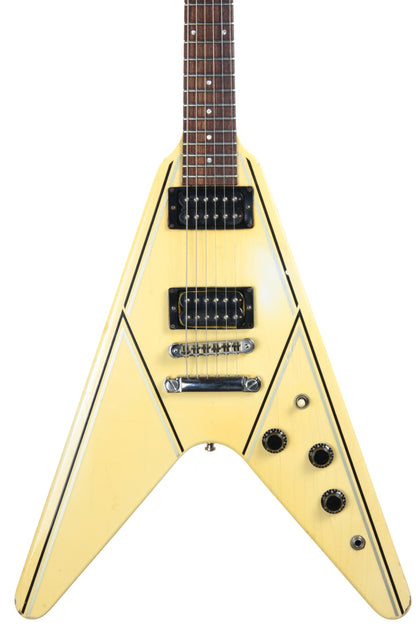 1984 Gibson Flying V Designer Series 31t - White, Tim Shaw Patent # Humbuckers, Stoptail