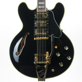 *SOLD*  2019 Gibson Memphis Limited Edition ES-355 Black Beauty 3 Pickups Bigsby - Les Paul Custom Ebony