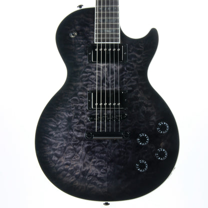 2019 Gibson Les Paul Dark Knight Limited Edition QUILT TOP - Ebony, Transparent Smoke Black Satin