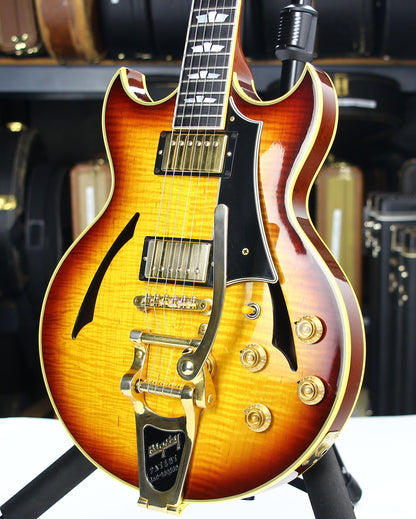 2005 Gibson Custom Shop Johnny A Signature - Ebony Board, Sunset Glow Sunburst, Bigsby es-355, l-4ces