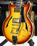 2005 Gibson Custom Shop Johnny A Signature - Ebony Board, Sunset Glow Sunburst, Bigsby es-355, l-4ces