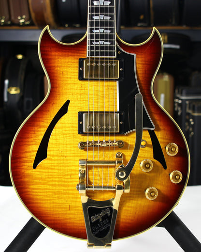 2005 Gibson Custom Shop Johnny A Signature - Ebony Board, Sunset Glow Sunburst, Bigsby es-355, l-4ces