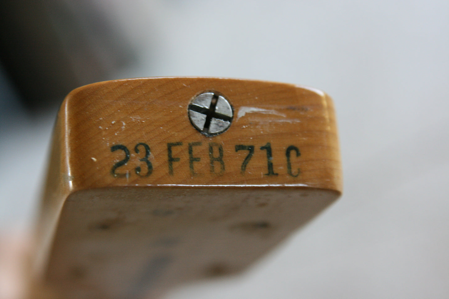 1970's Fender Neck Date Stamp 1971 