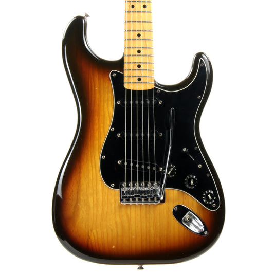 1979 Fender Stratocaster ASH 3-Tone Brown Sunburst - Maple Neck Strat Vintage USA 1970's