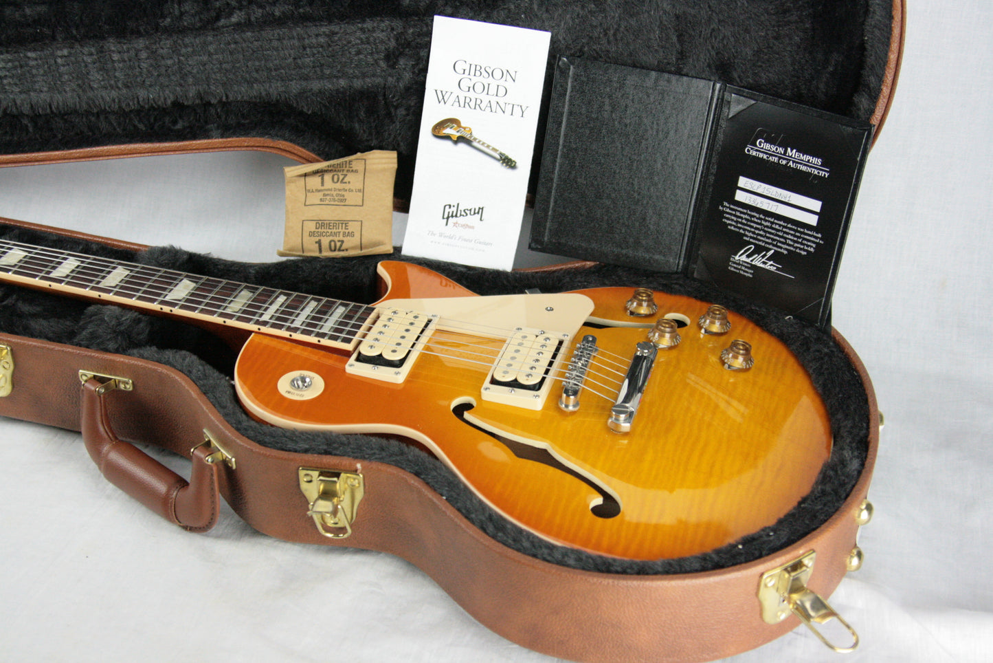 2015 Gibson ES Les Paul Figured Lemon Burst Double Creams! ES-335 meets LP! Memphis