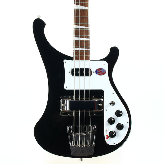 MINT 2022 Rickenbacker 4003 Electric Bass JG Jetglo Black - Triangle Inlays, Original Case