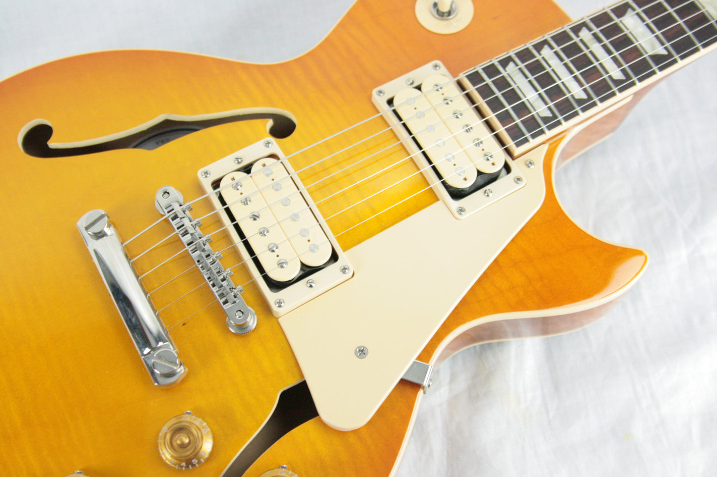 2015 Gibson ES Les Paul Figured Lemon Burst Double Creams! ES-335 meets LP! Memphis