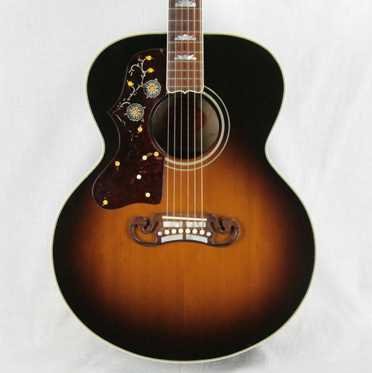 2004 Gibson SJ-200 LEFT-HANDED Sunburst J200 Jumbo Maple Acoustic Guitar! j45