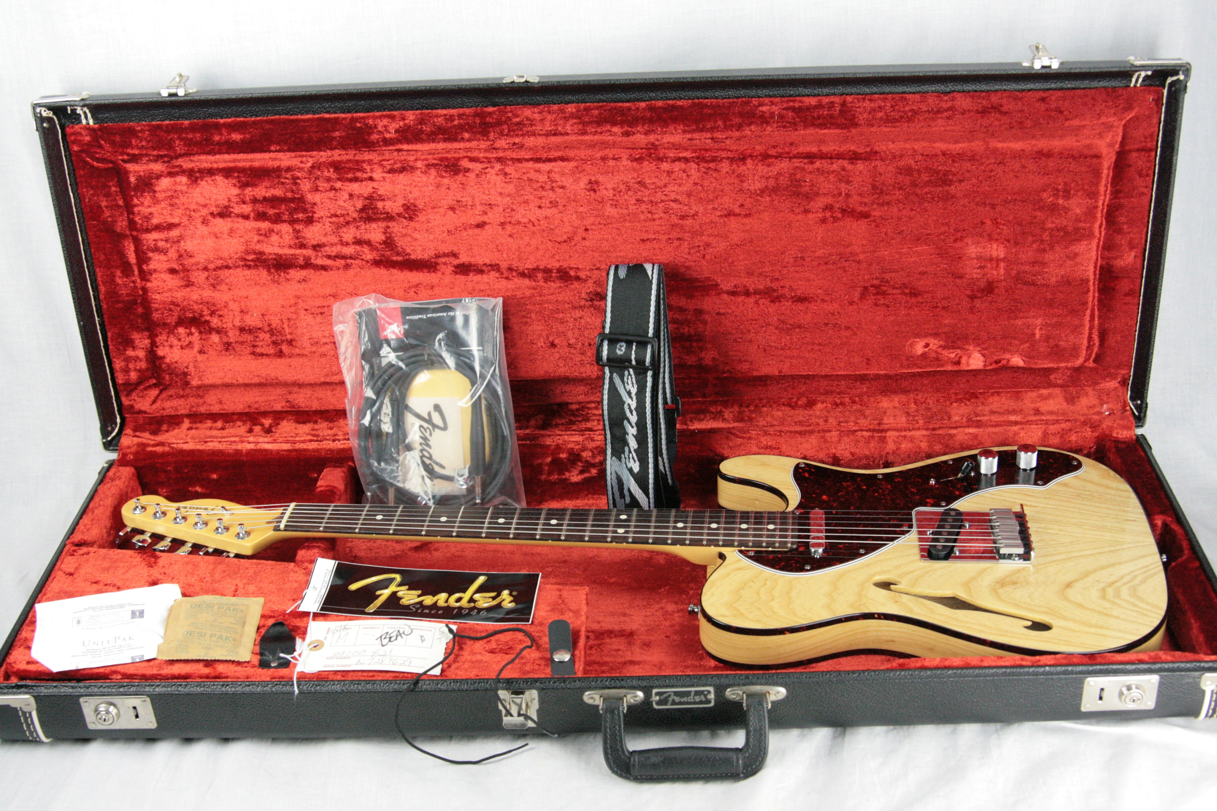 *SOLD*  1997 Fender 90's Telecaster Thinline Natural w/ Rosewood! USA American Tele Double-Bound