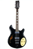 2012 Italia Rimini 12-String BLACK -- Semi Hollowbody Electric Guitar, Trev Wilkerson Design