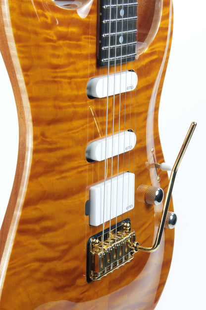 2018 Suhr Standard Carve Top QUILT Trans Caramel Amber Custom - MK Mark Knopfler Vibes!