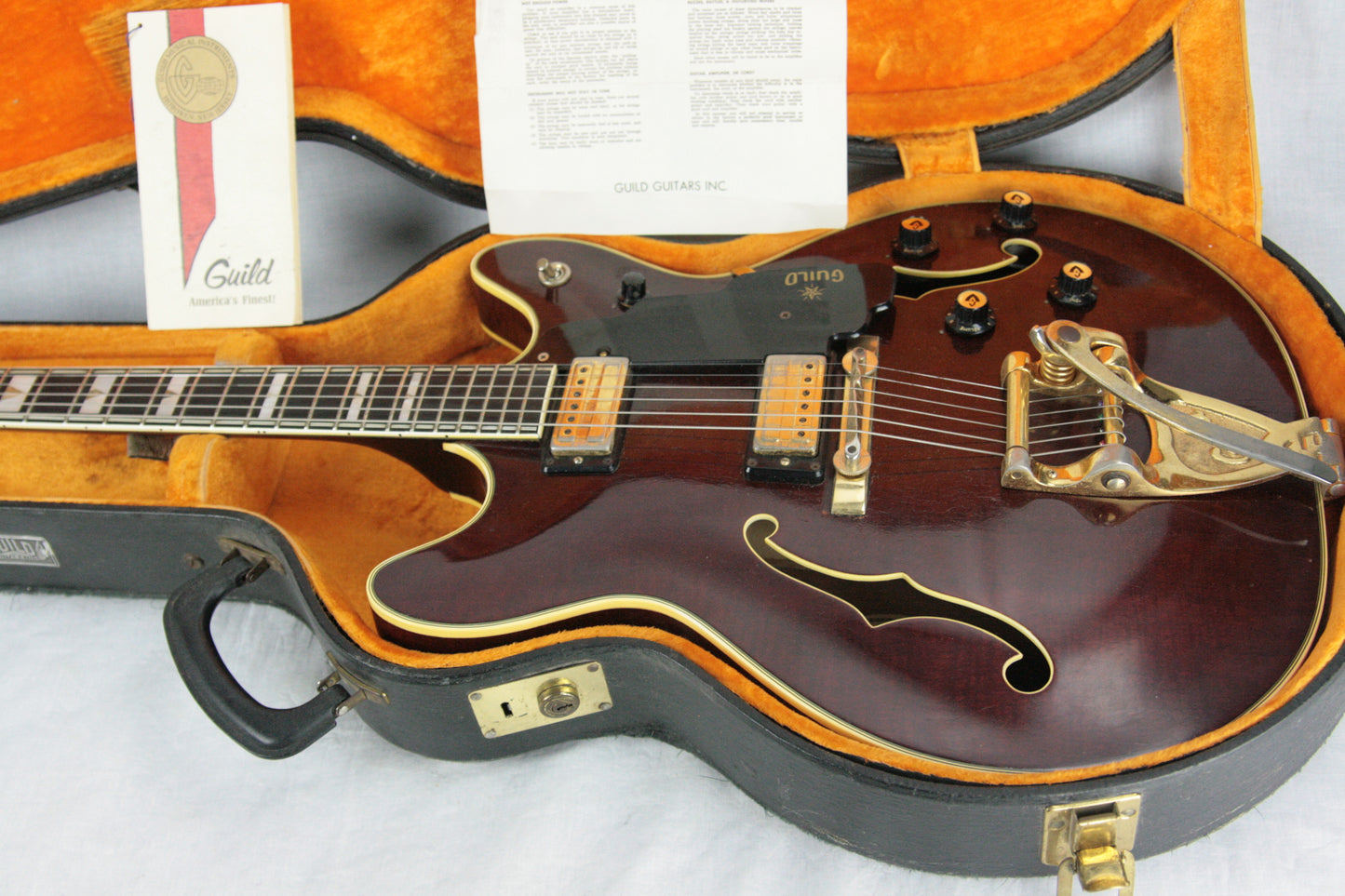 1967 Guild Starfire VI w/ Tags! RARE BROWN! SF 6 Made in USA! 1960's Top-of-the-line Model!