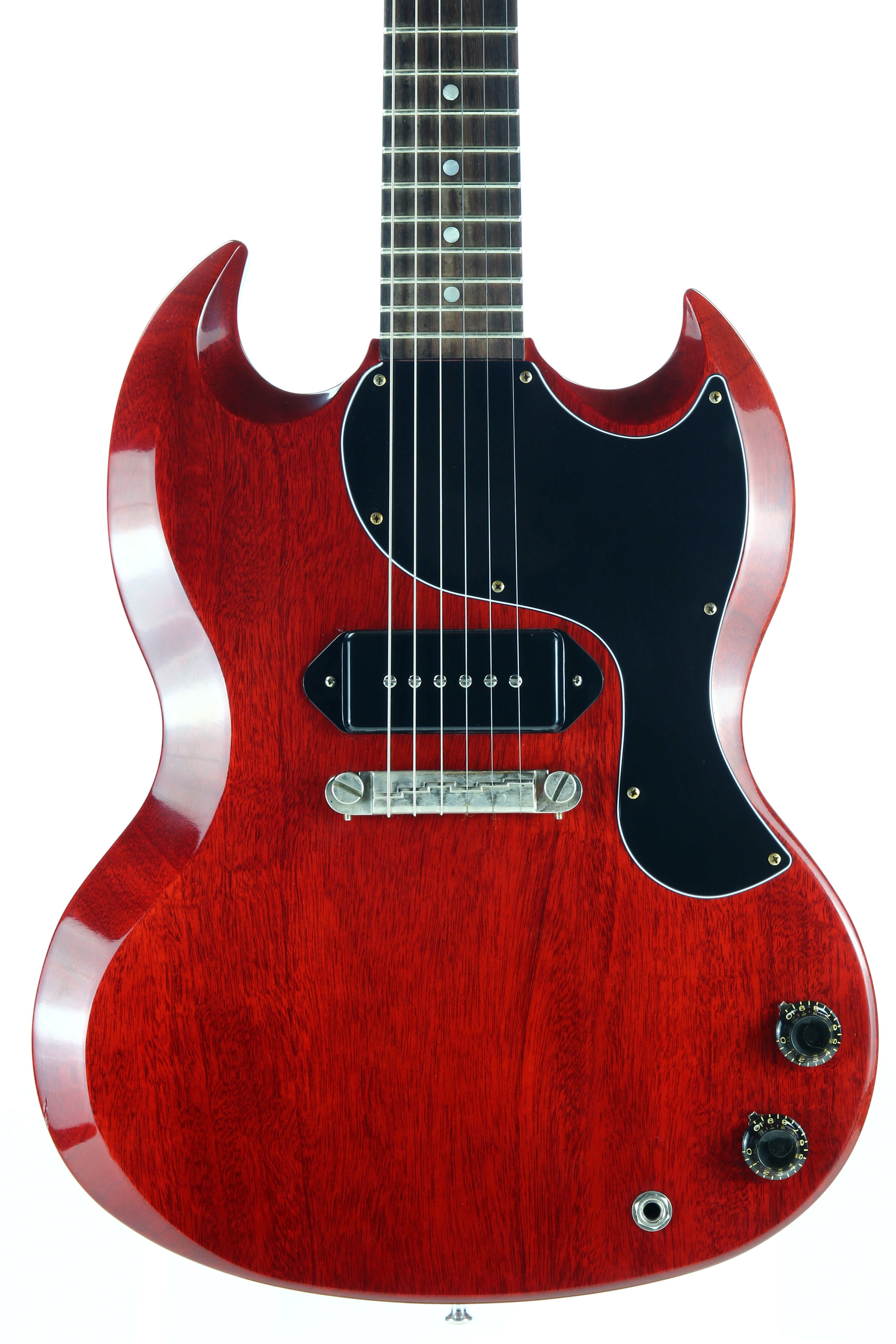 2021 Gibson Custom Shop '63 SG Junior Reissue Jr. Lightning Bar 1963  Wraparound, Cherry, Big Neck, P-90 Pickup