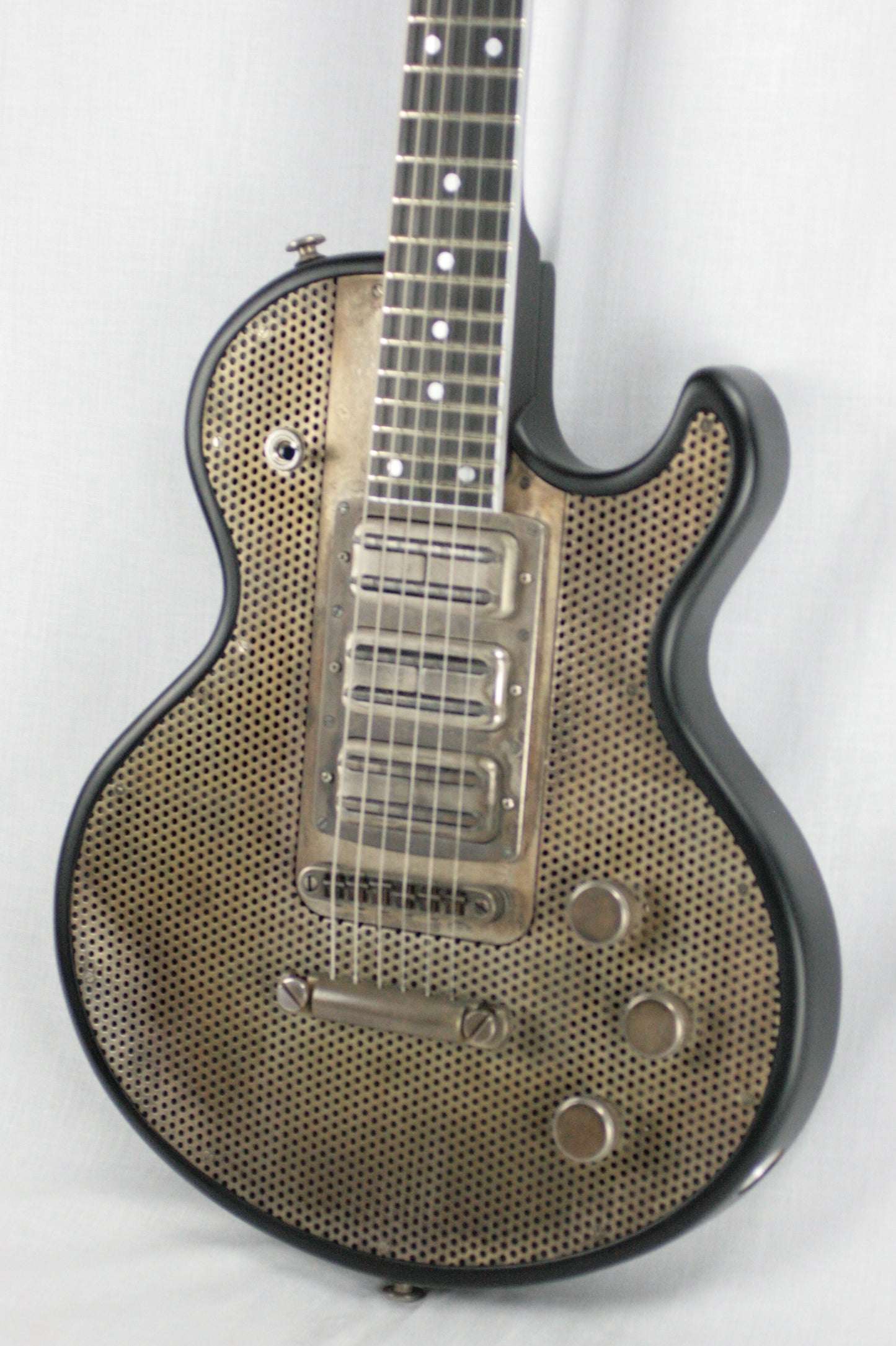 2012 James Trussart SteelTop Satin Black 3 TV JONES SUPERTRONS! Antique Silver Holey Top