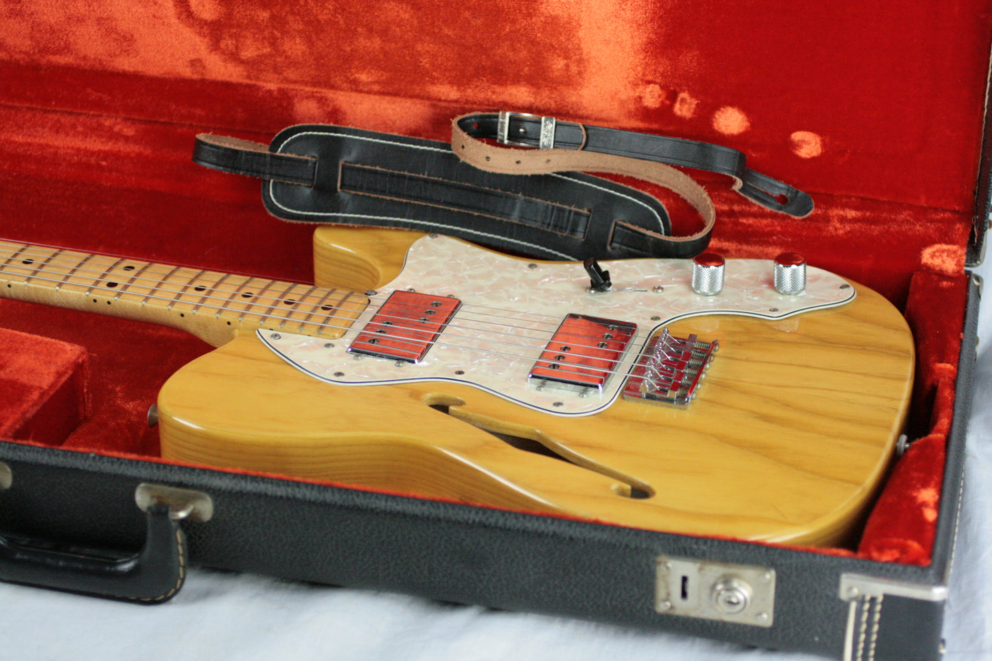 CLEAN 1972 Fender Telecaster Thinline! Vintage 1970's Tele! Single-String Tree! 100% Original!