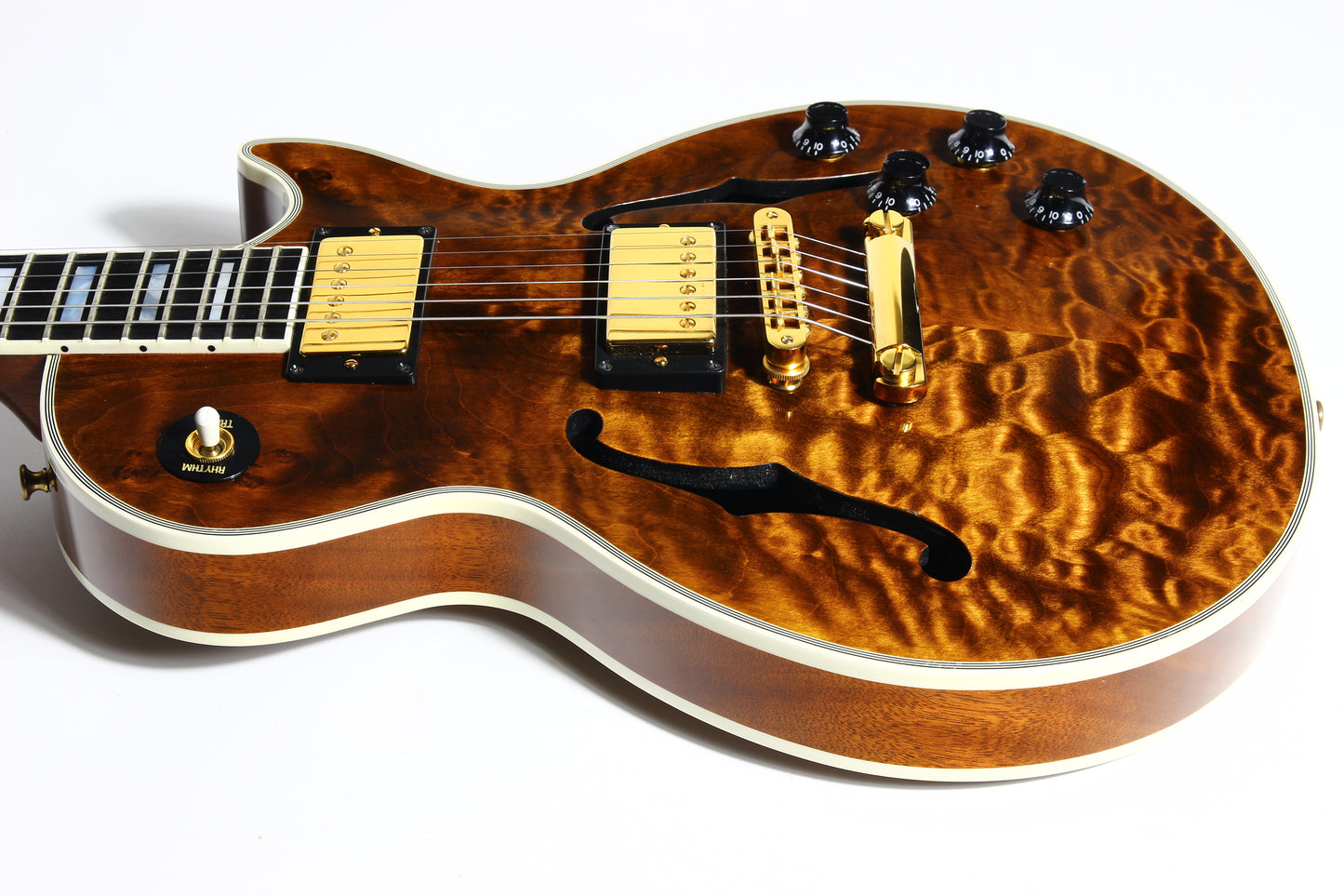 1995 Gibson Custom Shop Les Paul Bantam Elite Plus Florentine ROOTBEER QUILT -- ES 335 Semi Hollow