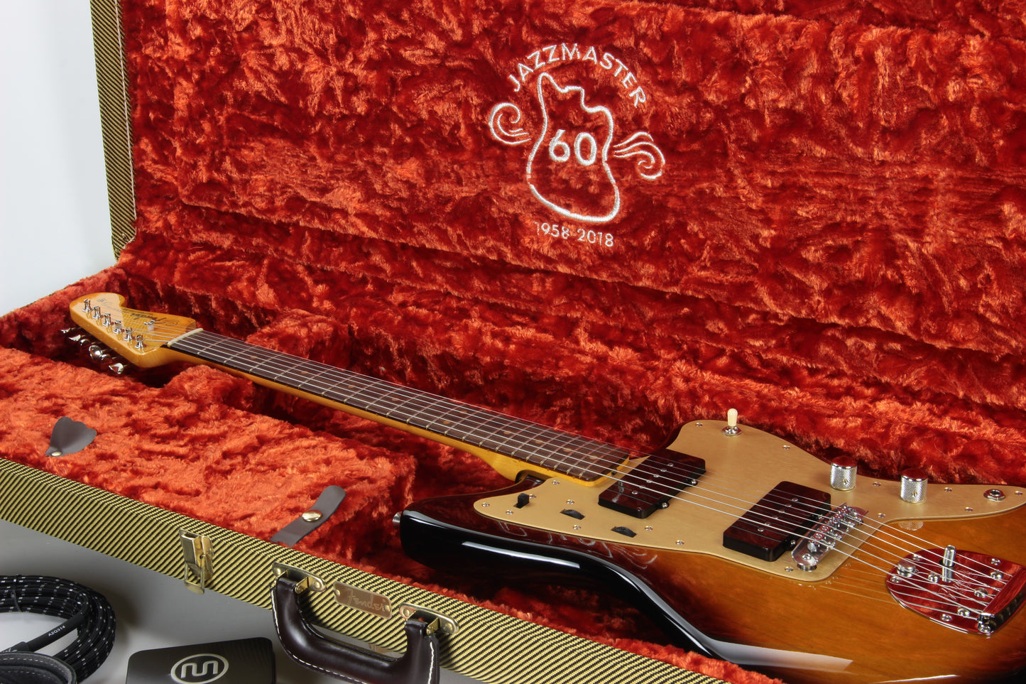 2018 Fender 60th Anniversary '58 Jazzmaster Sunburst USA American Vintage 1958 Reissue - ASH, Rosewood Fretboard 2-Color