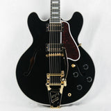 2017 Gibson ES-355 EBONY BLACK Gloss Limited Edition! Gold Bigsby! Memphis 335 345