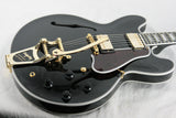 2017 Gibson ES-355 EBONY BLACK Gloss Limited Edition! Gold Bigsby! Memphis 335 345