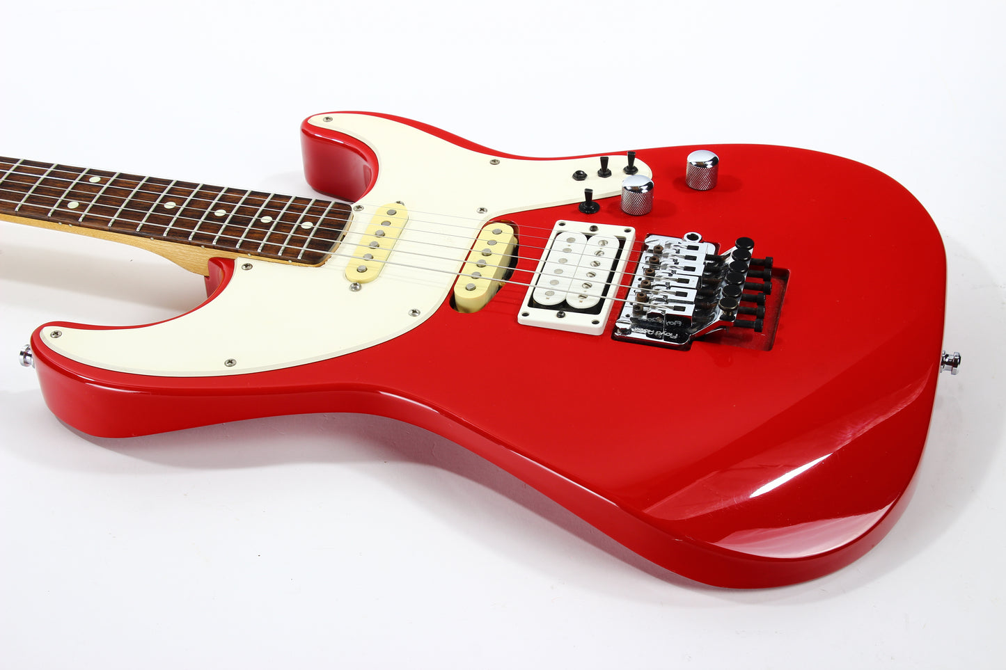 1987 Kramer E.E. Pro 1 Elliot Easton RED Signature Super Strat -- White Pickguard, Stratocaster 1980's