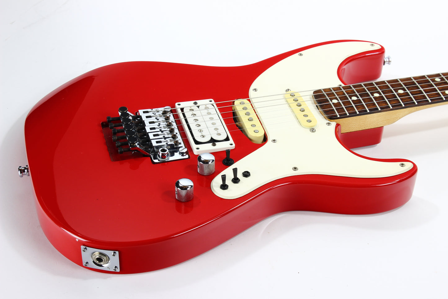 1987 Kramer E.E. Pro 1 Elliot Easton RED Signature Super Strat -- White Pickguard, Stratocaster 1980's