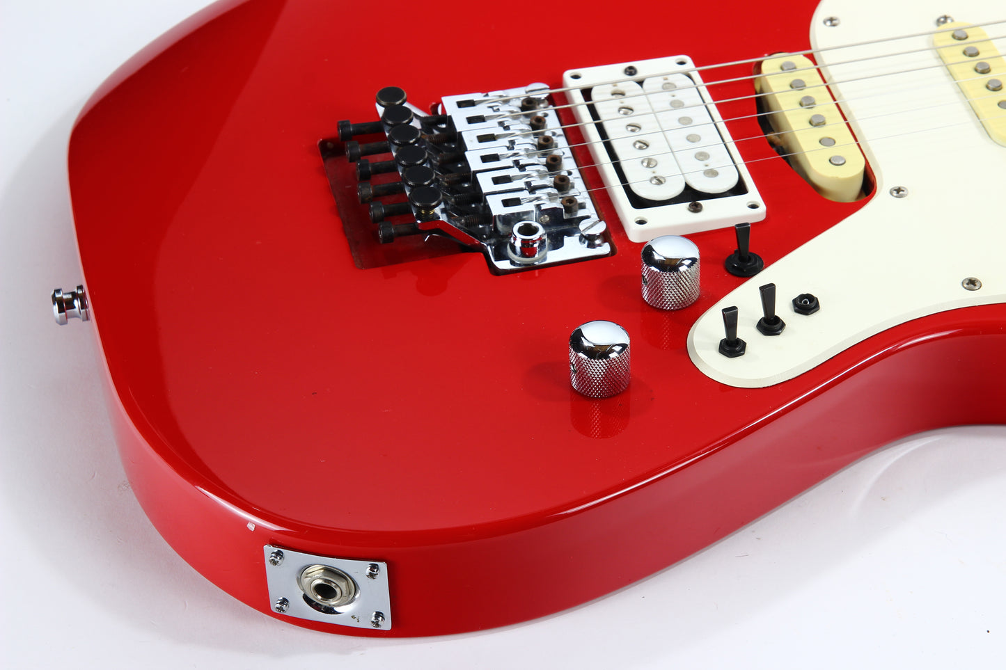 1987 Kramer E.E. Pro 1 Elliot Easton RED Signature Super Strat -- White Pickguard, Stratocaster 1980's