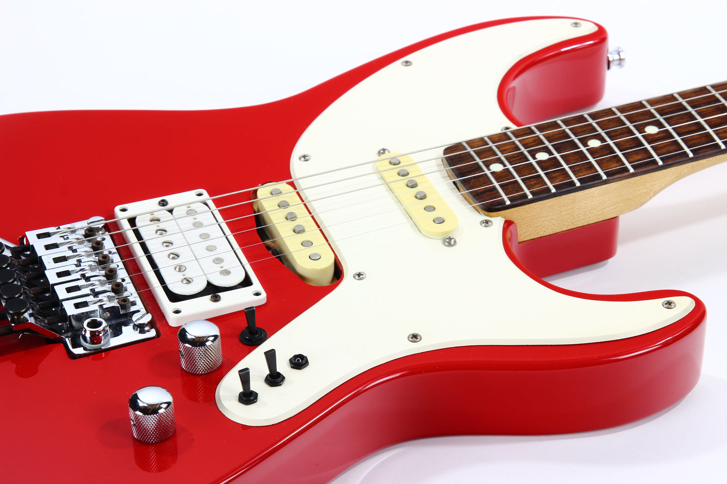 1987 Kramer E.E. Pro 1 Elliot Easton RED Signature Super Strat -- White Pickguard, Stratocaster 1980's