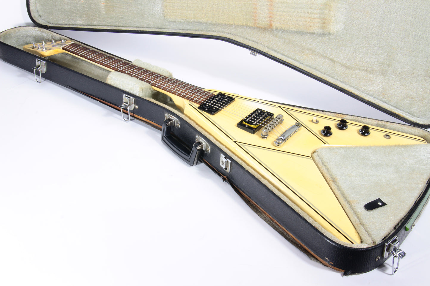 1984 Gibson Flying V Designer Series 31t - White, Tim Shaw Patent # Humbuckers, Stoptail