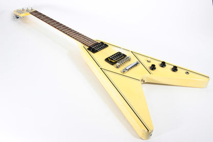 1984 Gibson Flying V Designer Series 31t - White, Tim Shaw Patent # Humbuckers, Stoptail