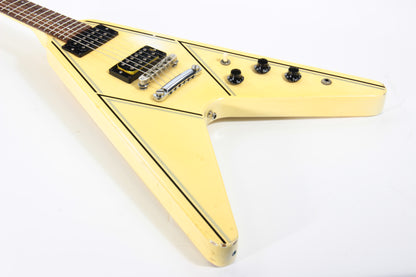 1984 Gibson Flying V Designer Series 31t - White, Tim Shaw Patent # Humbuckers, Stoptail