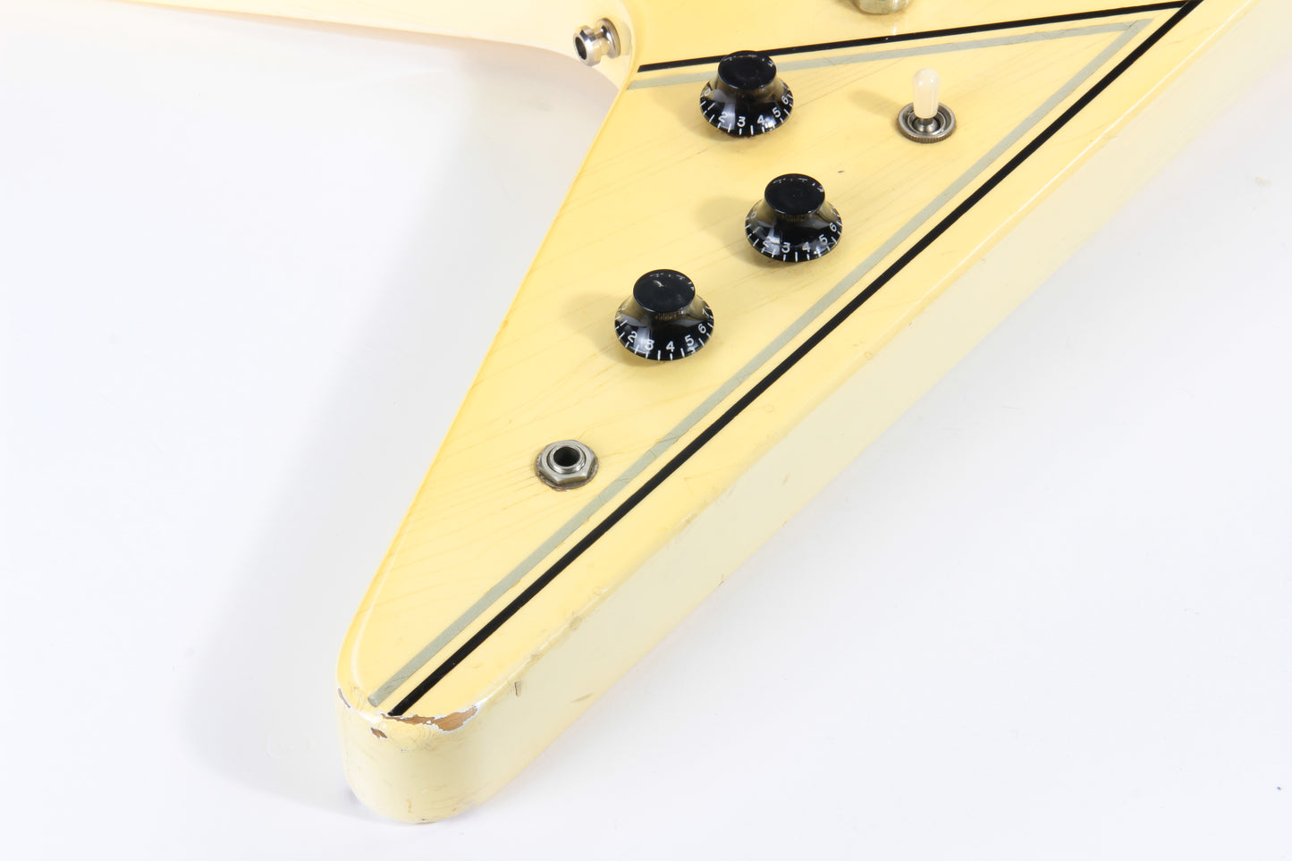 1984 Gibson Flying V Designer Series 31t - White, Tim Shaw Patent # Humbuckers, Stoptail