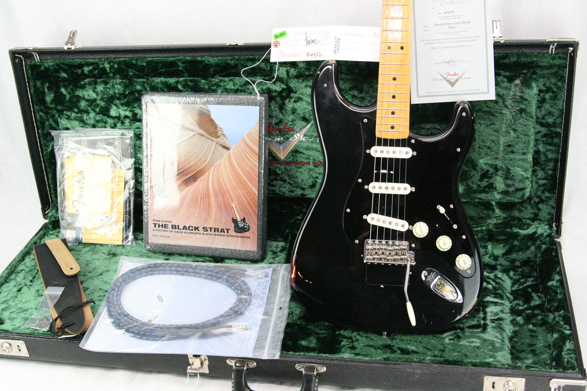 *SOLD*  2008 Fender Custom Shop David Gilmour Signature Series Stratocaster Relic - Black over 3-color Sunburst