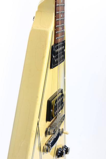 1984 Gibson Flying V Designer Series 31t - White, Tim Shaw Patent # Humbuckers, Stoptail