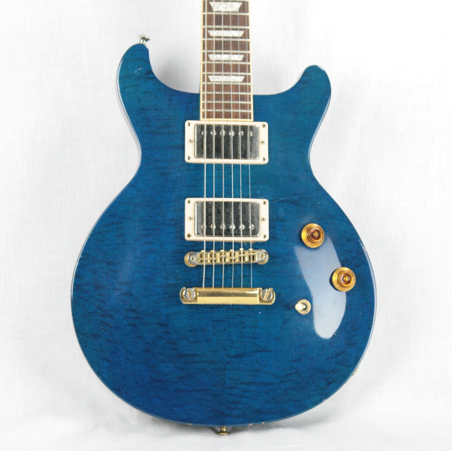 1998 Gibson Les Paul Standard Plus DC Teal Blue! Double Cut LP! Flametop