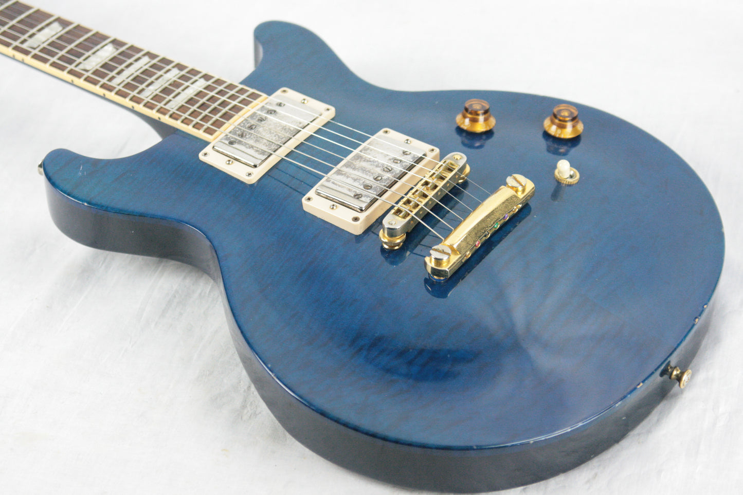 1998 Gibson Les Paul Standard Plus DC Teal Blue! Double Cut LP! Flametop