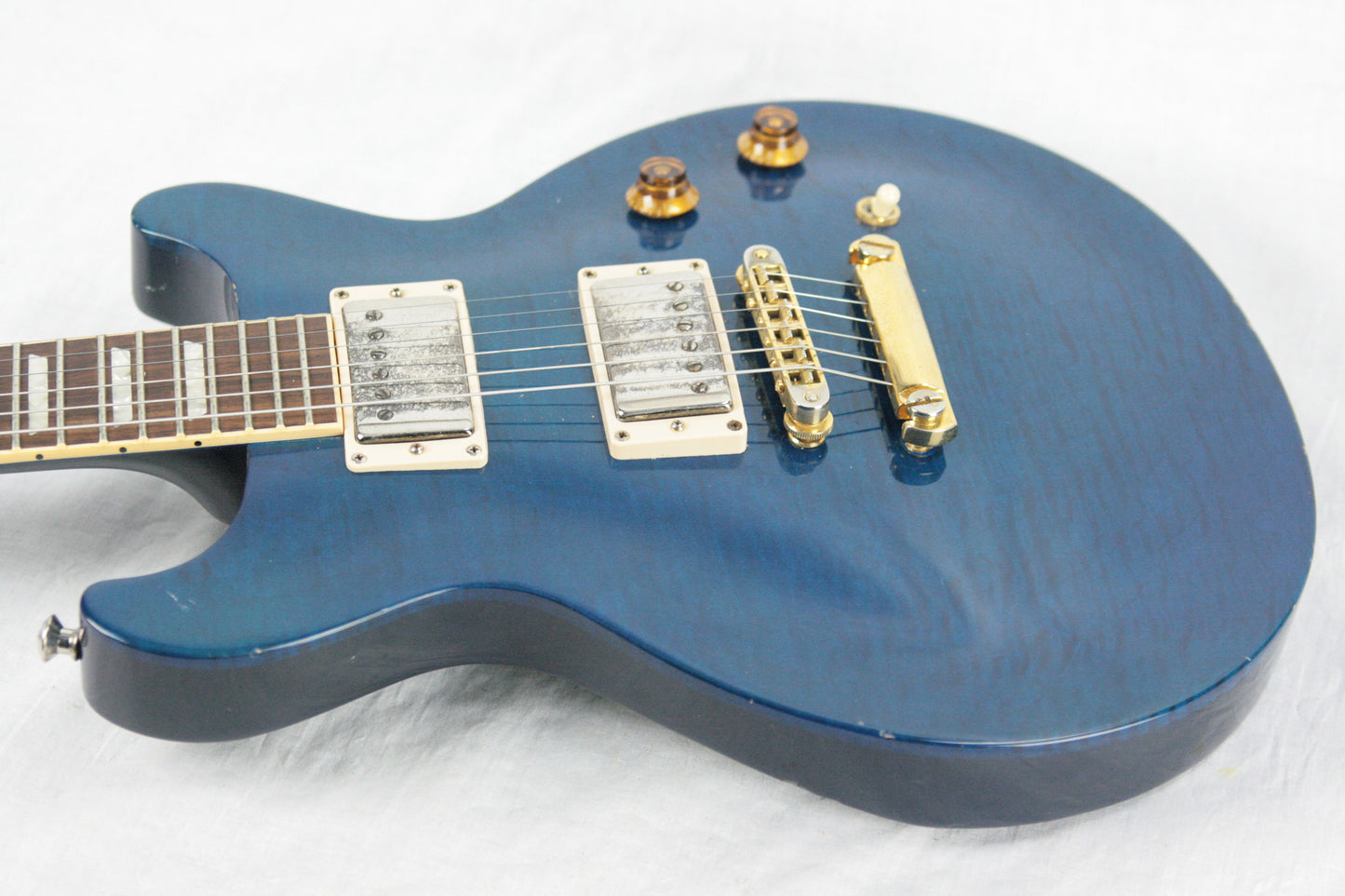 1998 Gibson Les Paul Standard Plus DC Teal Blue! Double Cut LP! Flametop