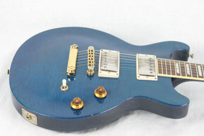 1998 Gibson Les Paul Standard Plus DC Teal Blue! Double Cut LP! Flametop