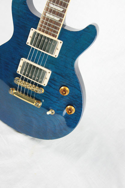 1998 Gibson Les Paul Standard Plus DC Teal Blue! Double Cut LP! Flametop