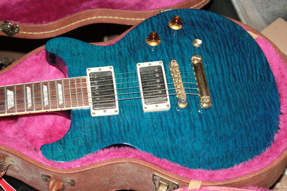 1998 Gibson Les Paul Standard Plus DC Teal Blue! Double Cut LP! Flametop