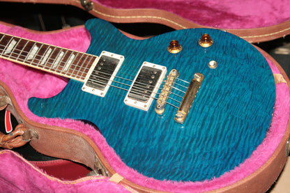 1998 Gibson Les Paul Standard Plus DC Teal Blue! Double Cut LP! Flametop