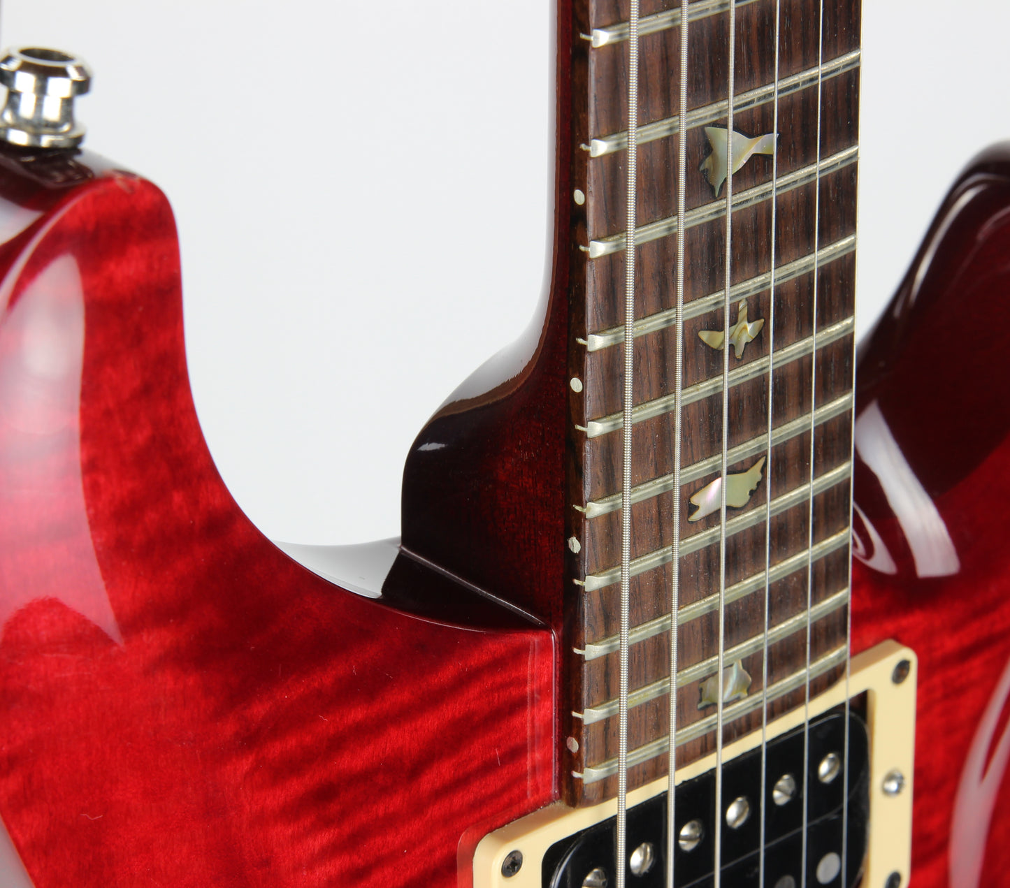 1987 PRS Custom 24 Guitar BRAZILIAN ROSEWOOD Paul Reed Smith - Scarlet Red, Bird Inlays
