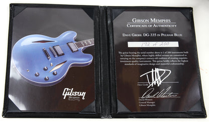 MINTY Gibson Dave Grohl Signature DG-335 PELHAM BLUE ES-335 - Trini Lopez Limited Edition Memphis