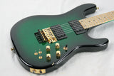 *SOLD*  c. 2003 Carvin USA ST-300 Green Flametop w/ Graphtech Ghost Floyd Rose! Piezo Electronics!