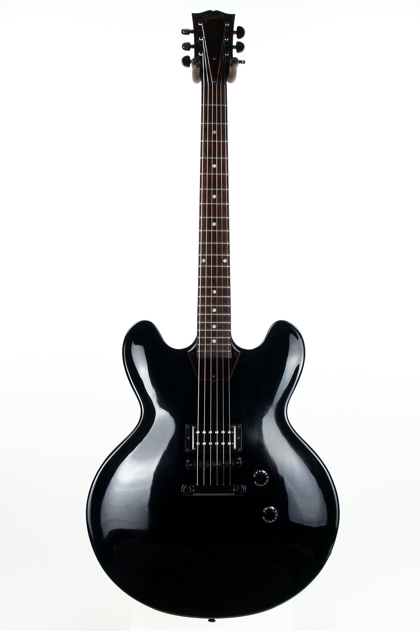 2013 Gibson Memphis ES-335 Studio Stoptail - Ebony Black, One Pickup Tom Delonge-type ES-333