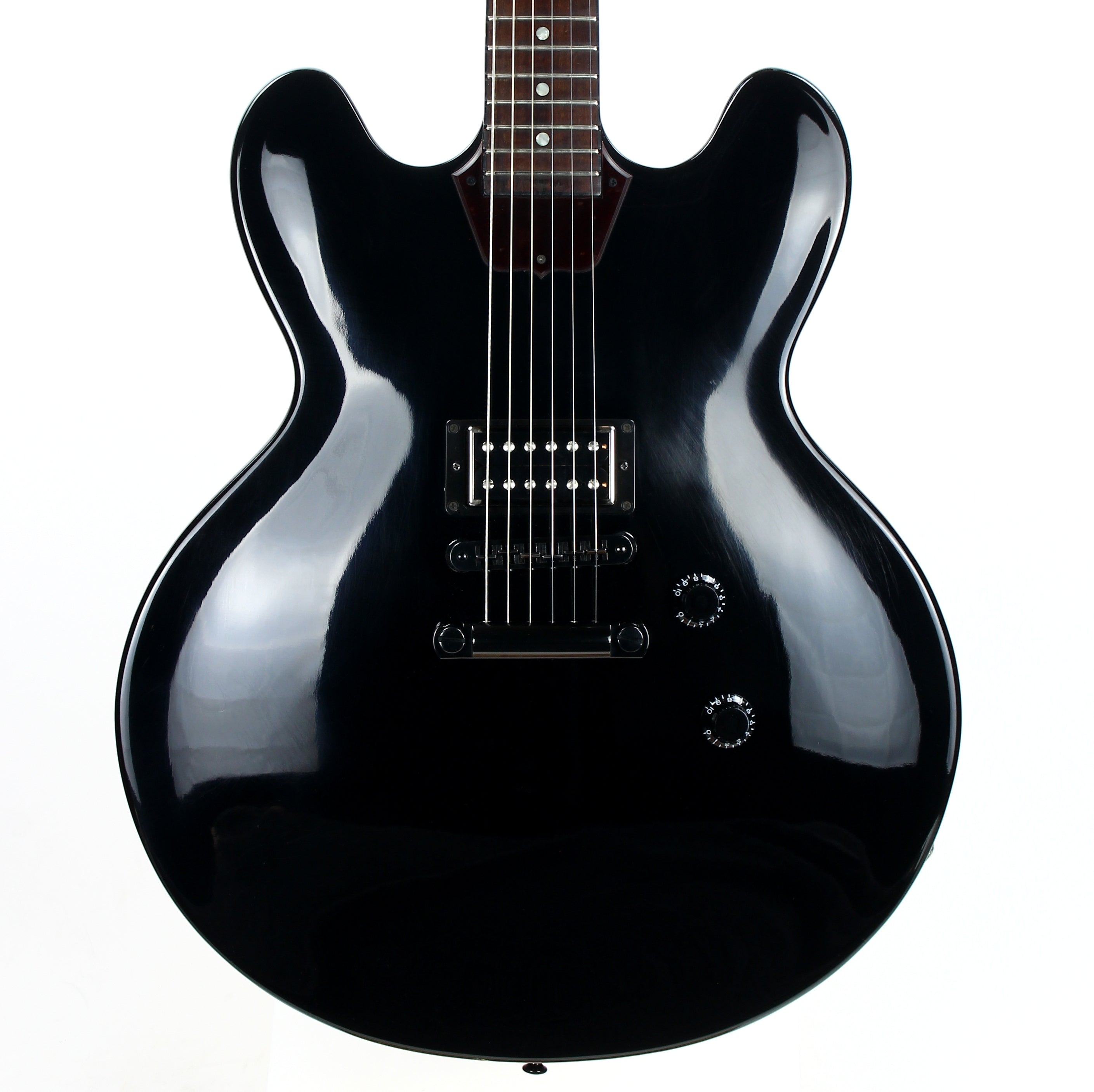 *SOLD*  2013 Gibson Memphis ES-335 Studio Stoptail - Ebony Black, One Pickup Tom Delonge-type ES-333