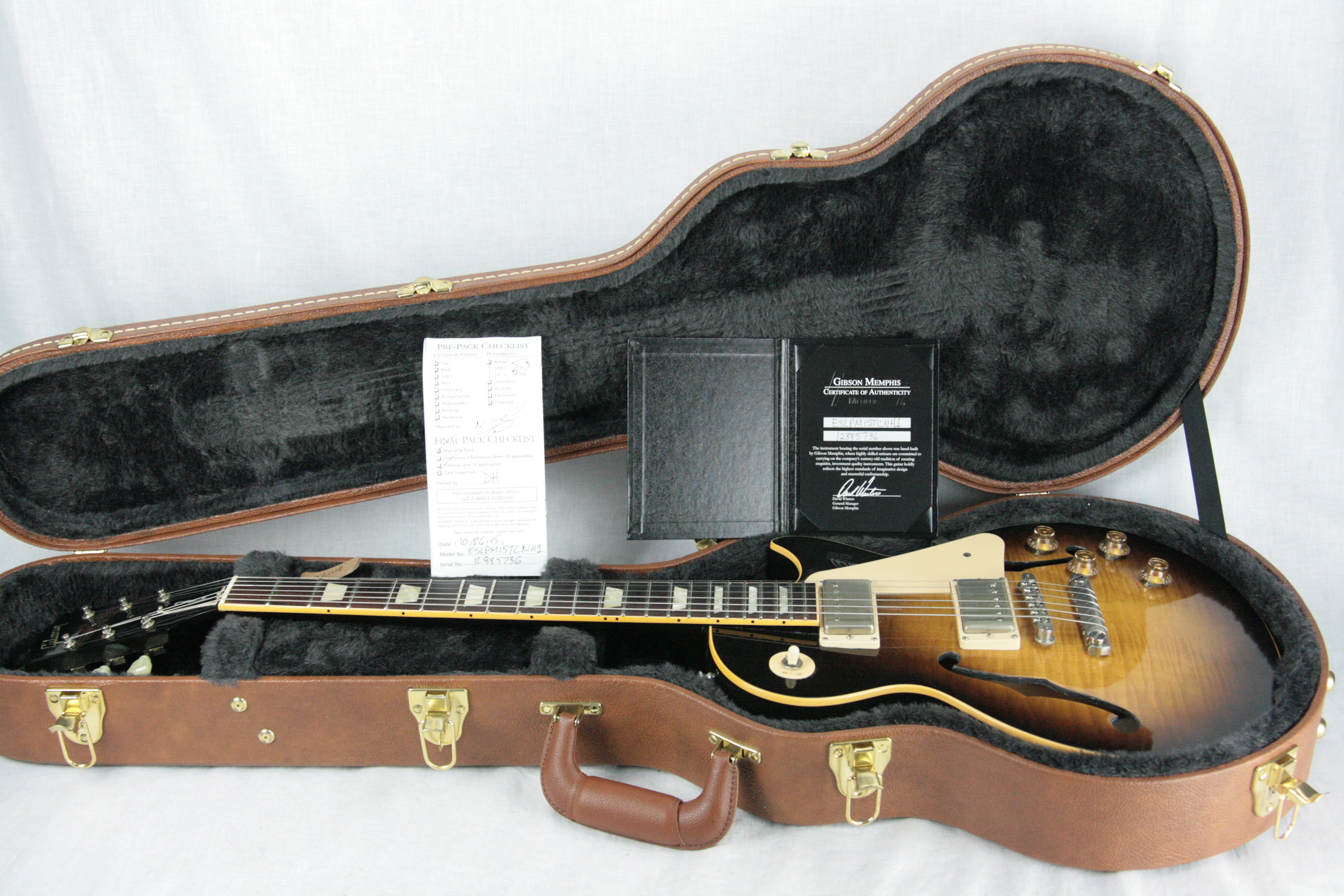 *SOLD*  2015 Gibson Memphis ES Les Paul FIGURED Tobacco Sunburst! 1959 Neck! 50's 335